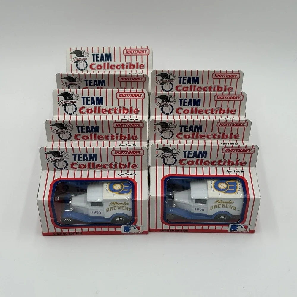 1990-91 Matchbox Team Collectibles Milwaukee Brewers Lot 9 Cars NIB